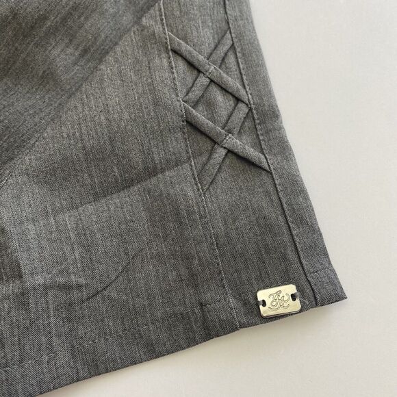 Grey’s Anatomy By Barco Size XXS  gray Scrub Top Short Sleeve V Neck Pockets - Picture 8 of 11